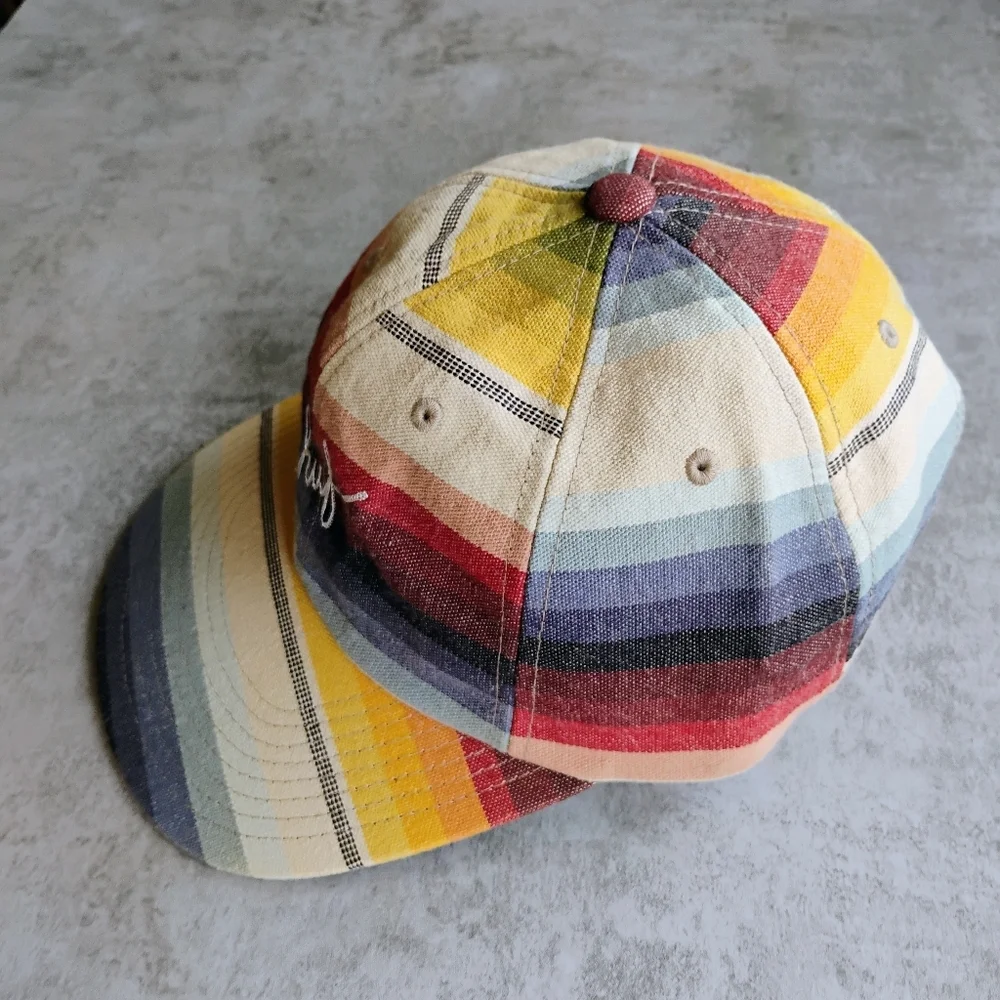 HUF Serape 6 Panel Hat One Size Snapback‎ Multicolor Stripe Southwestern Skater